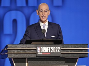 NBA Commissioner Adam Silver speaks at the start of the the NBA basketball draft, Thursday, June 23, 2022, in New York.