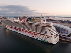 The Norwegian Getaway cruise ship is seen docked at Miami port, after Norwegian Cruise Line Holdings Ltd cancelled sailings amid rising fears of Omicron-related coronavirus infections, in Miami, Florida, U.S. January 5, 2022.