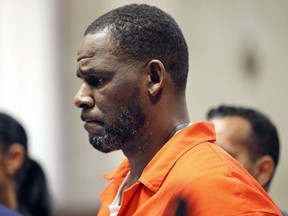 R. Kelly appears during a hearing at the Leighton Criminal Courthouse in Chicago, Sept. 17, 2019.