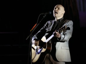 In this Saturday, March 26, 2017 file photo, Billy Corgan of the Smashing Pumpkins performs at The Theatre at Ace Hotel in Los Angeles.