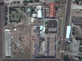 A satellite image shows a closer view of a prison after a strike on a facility in Olenivka, as Russia's attack on Ukraine continues, Ukraine July 30, 2022.