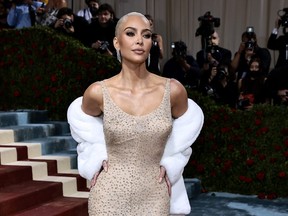 Kim Kardashian attends The 2022 Met Gala Celebrating "In America: An Anthology of Fashion" at The Metropolitan Museum of Art on May 2, 2022 in New York City.