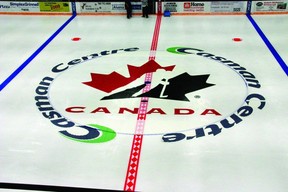 The Hockey Canada logo at centre ice. (Postmedia file photo)