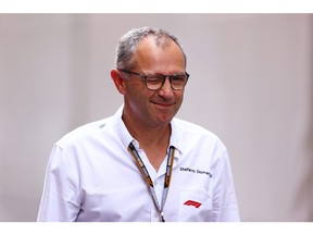 Stefano Domenicali, CEO of the Formula One Group, looks on during qualifying ahead of the F1 Grand Prix of Monaco at Circuit de Monaco on May 28, 2022 in Monte-Carlo, Monaco.