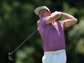 Cameron Smith of Australia plays his shot from the seventh tee during the final round of the FedEx St. Jude Championship at TPC Southwind on August 14, 2022 in Memphis, Tennessee.