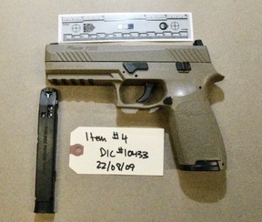 Weapon allegedly seized during a search warrant execution in Thornhill in the investigation of a gun pointed at the Chinese consulate in Toronto. TPS HANDOUT
