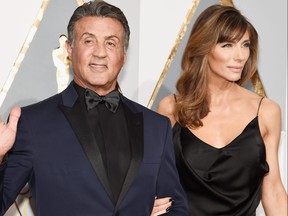 Actor Sylvester Stallone (left) and his wife, model Jennifer Flavin.