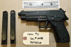 Weapon allegedly seized during a search warrant execution in Thornhill in the investigation of a gun pointed at the Chinese consulate in Toronto. TPS HANDOUT