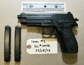 Weapon allegedly seized during a search warrant execution in Thornhill in the investigation of a gun pointed at the Chinese consulate in Toronto. TPS HANDOUT