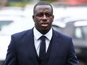 Manchester City and France footballer Benjamin Mendy arrives to Chester Crown Court in northwest England on August 15, 2022 for his trial for the alleged rape and assault of seven women. 