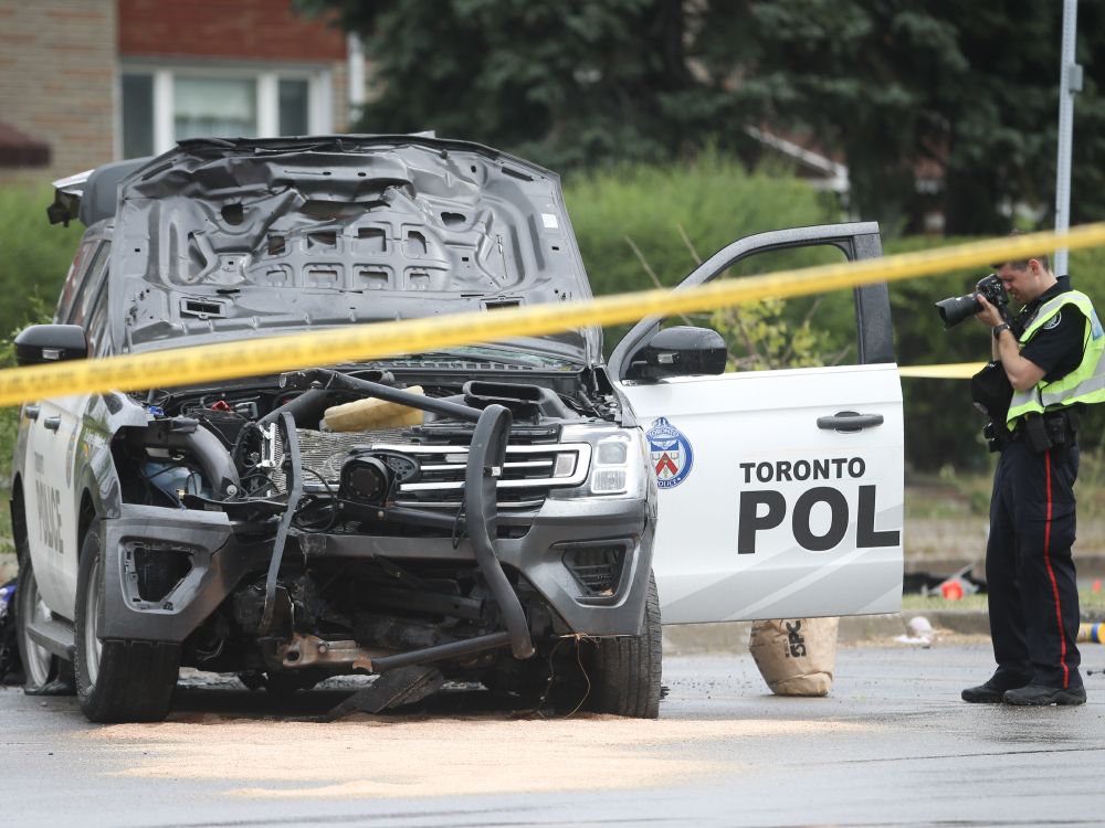 Stolen Toronto Police K-9 SUV Crashes In Grocery Store Parking Lot ...