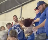 As the Los Angeles Angels were blowing out the Blue Jays in the first game of a homestand, at the top of the stadium a fight broke out between a pair of women. One woman pulled the other's hair during the confrontation, and TMZ reported it got much worse after that.
