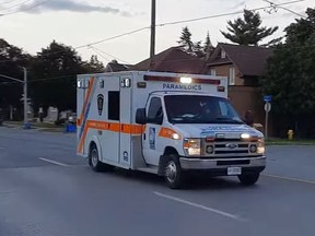 A YouTube image of Durham Region paramedics responding to a call