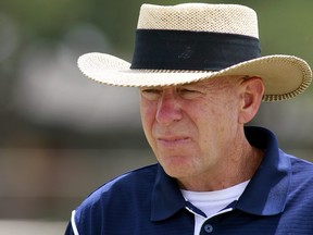 In this May 21, 2009 file photo, Odessa Permian head coach Gary Gaines walks off the practice field after a high school football workout in Odessa, Texas.