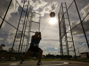Joaquin Gomez of Argentina competes in the Men's hammer throw finals at Athletics National Training Center during the IAAF World Challenge Brazil 2019 at Athletics National Training Center on April 28, 2019 in Braganca Paulista, Brazil. (Photo by Alexandre Schneider/Getty Images)
