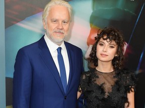 Tim Robbins and Gratiela Brancusi attend the "Dark Waters" New York Premiere at Walter Reade Theater on Nov. 12, 2019 in New York City.