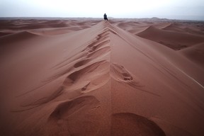 The massive Erg Chigaga dunes in the Sahara Desert are Morocco’s largest golden sea of sand. Photo by Pamela Roth
