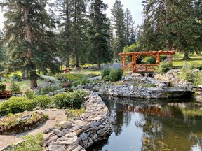 Beauty and peace await at the Cascade of Time Garden on the grounds of the Parks Administration Building in Banff. CYNTHIA MCLEOD/TORONTO SUN