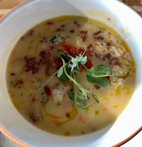 Delicious chowder at Sky Bistro in Banff. CYNTHIA MCLEOD/TORONTO SUN