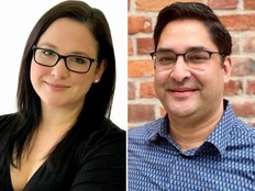 Laryssa Waler Hetmanczuk, left, and Omar Khan.