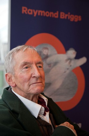 Author Raymond Briggs attends the BookTrust Lifetime Achievement Award celebration event at the Southbank centre, in London, Feb. 9, 2017.