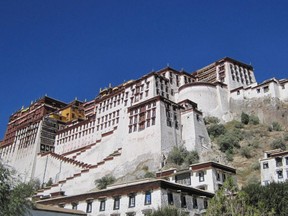 Tibet's most famous site, the 1,000-room Potala Palace in Lhasa.