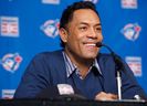 Roberto Alomar was unable to attend a ceremony on Saturday to honour the 1992 World Series-winning Blue Jays because he has been banned from baseball. 