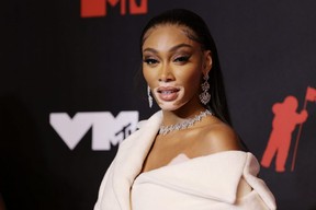 Winnie Harlow attends the 2021 MTV Video Music Awards at Barclays Center in the Brooklyn borough of New York City, Sept. 12, 2021.