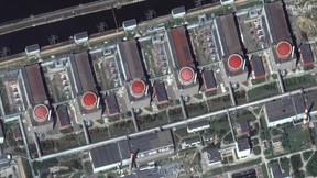 Dieses am 19. August 2022 veröffentlichte Satellitenbild mit freundlicher Genehmigung von Maxar Technologies zeigt das Kernkraftwerk Zaporizhzhia, das sich im von Russland kontrollierten Gebiet Enerhodar in der Ostukraine befindet.