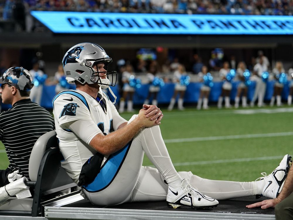 Panthers' Sam Darnold, Zane Gonzalez carted off with injuries