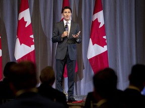 Justin Trudeau, Leader of the Liberal Party of Canada, speaks at a party fundraising event in Mississauga, Ontario on Tuesday, August 30, 2022.