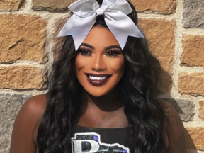 Transgender cheerleader Averie Chanel Medlock callegedly attacked a teammate over a transphobic slur.