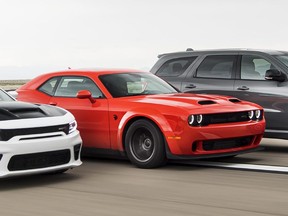 A 2021 Dodge Charger Redeye is pictured in this handout photo.