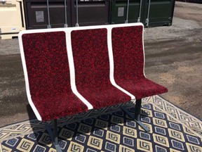 TTC seats are pictured in a Facebook Marketplace ad.