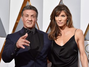 Actor Sylvester Stallone and model Jennifer Flavin attends the 88th Annual Academy Awards at Hollywood & Highland Center on Feb. 28, 2016 in Hollywood, Calif.