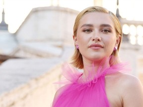 Florence Pugh is pictured at the  Valentino Haute Couture 2022 show in Rome.