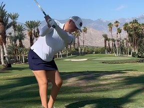 Transgender golfer Hailey Davidson is poised to get her LPGA tour card.