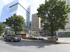View of Toronto General Hospital on University Ave. in Toronto.