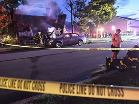 Die Szene eines tödlichen Hausbrandes in Nescopeck, PA.