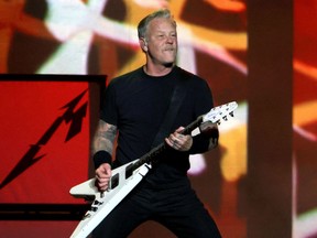 Metallica frontman James Hetfield performing in Las Vegas in February 2022.
