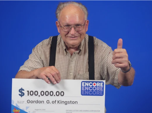 Kingston grandfather, 75, looks east with $100,000 lotto win