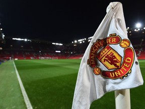 A general view of a corner flag inside the stadium prior to the Emirates FA Cup Third Round match between Manchester United and Derby County at Old Trafford on January 5, 2018 in Manchester, England.