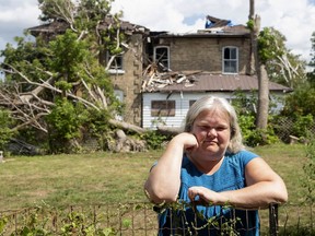 Amanda Shier is photographed in Uxbridge, Ont., on Wednesday, August 24, 2022. Parts of the town were severely damaged when it was hit by a tornado on May 21, 2022.