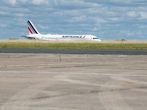 Air France pilots suspended after fight in cockpit 2 An Air France-KLM plane is seen on the tarmac at Chateauroux-Centre Marcel Dassault airport in Chateauroux, France, Friday, July 1, 2022.