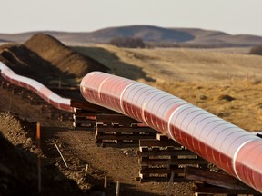 Pipes laid for natural gas pipelines.