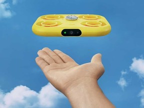 Drone-powered camera Pixy is pictured in promotional material from Snap.