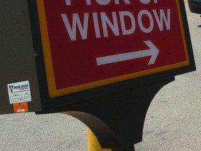 Wendy's drive-thru sign.