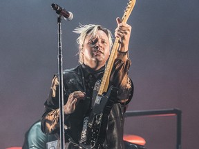 Win Butler of the Montreal band Arcade Fire performs on Day 1 of the Osheaga festival at Parc Jean-Drapeau in Montreal, July 29, 2022.