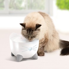 The PIXI Cat Fountain holds up to 2.5 litres of water and has a filter to by remove dust and debris that would normally settle on a stagnant bowl. $49.99. Visit catit.ca.