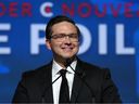 The Conservative Party of Canada's newly elected leader Pierre Poilievre speaks during the Conservative Party Convention at the Shaw Centre in Ottawa on Sept. 10, 2022. 